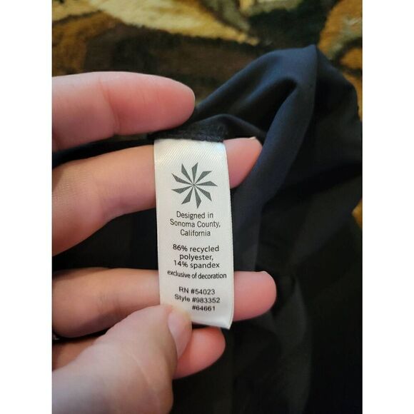 Athleta Pants Women's 2 Black Interlude Lounge Pull On Lightweight Athleisure - Picture 3 of 4